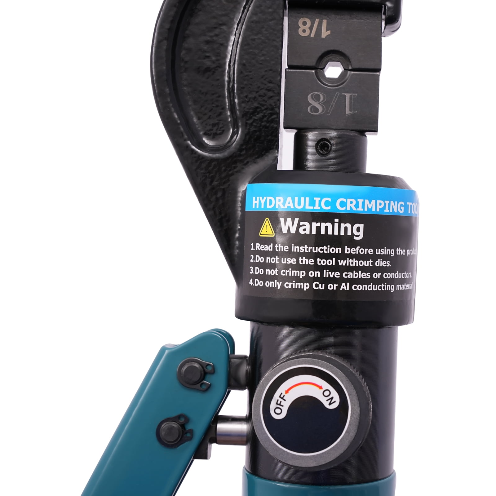 Hydraulic Crimping Tool with 6.3T Pressure for Efficient Copper and Aluminum Terminal Crimping, Compact Toolbox for Easy Portability and Use
