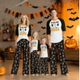 thumbnail image 3 of Halloween Pajama Set Long Sleeves and Pants Two-Piece Set Holiday Pajamas Cute Pumpkin Ghost Spider Skull Print Pajamas Pajamas Unisex Couple Outfit Family Pajamas,Man M, 3 of 6