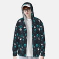 thumbnail image 2 of Balery Animal Footprints Sudadera ligera de manga larga con capucha y protección solar UPF 50+ para hombre y mujer, ideal para pesca y running-Large, 2 of 7