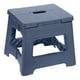 thumbnail image 1 of Uxcell Taburete de paso plegable de 8" para adultos, capacidad de 88 lbs, taburete antideslizante con mango, azul, pequeño, 1 of 7