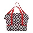 thumbnail image 4 of Hello Kitty Checkered Nylon Duffel Bag with Shoe Compartment and Adjustable Strap, Red/Black, 4 of 8