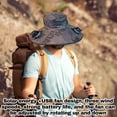thumbnail image 4 of Unisex Adult Outdoor Sun Hat with Dual Solar Powered Fans Wide Brimmed Camouflage Fisherman Cap for Men Women USB Charging Breathable Hiking Fishing Beach Headwear, 4 of 6