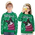 thumbnail image 4 of Aideaone Kids Ugly Christmas Sweater Boys Girls Xmas Holiday Party Pullover Tops 3-12 Years, 4 of 8