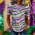thumbnail image 2 of Tops de Cuello Redondo para las Mujeres de Moda Loose Fit Impresa Blusa de Manga Corta con Tela Suave, Casual Casual Camiseta para Uso Diario en Casa O Trabajo, 2 of 7