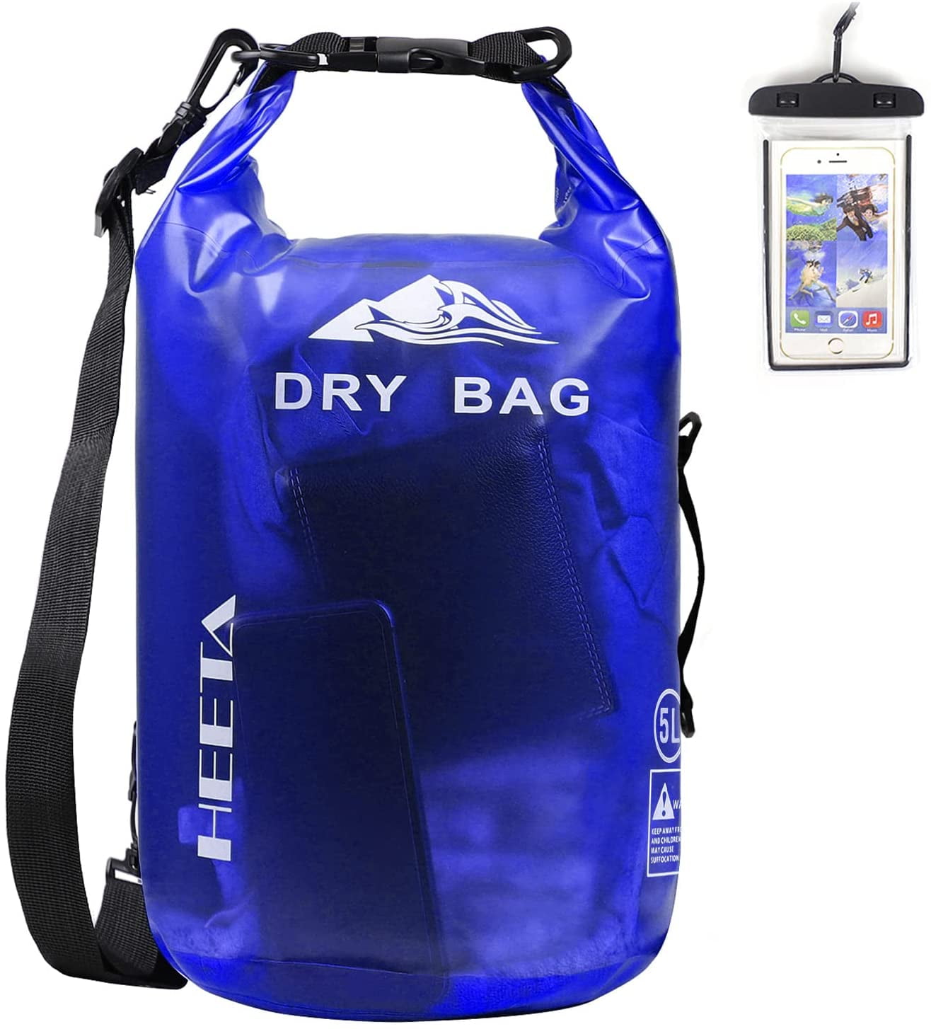HEETA Waterproof Dry Bag for Women Men Roll Top Lightweight Dry Storage Bag B... 