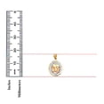 thumbnail image 3 of 14K 3C Gold Baptism Religious Pendant | Tri Color Gold Religious Charm Pendant for Necklace Chain | Gift for Men Women | 12 x 13 MM | 1.3 grams, 3 of 8