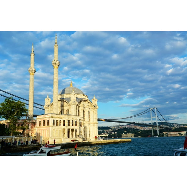 Ortakaƒae A A Aƒa Sa A Y Mosque Turkey Istanbul 20 Inch By 30 Inch Laminated Poster With Bright Colors And Vivid Imagery Fits Perfectly In Many Attractive Frames Walmart Com Walmart Com