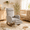 Gray, variant on Someet Nursery Rocking Chair with Footrest,Lambswool Material Rocker Armchair with High Backrest and Pillow for Bedroom Living Room,White