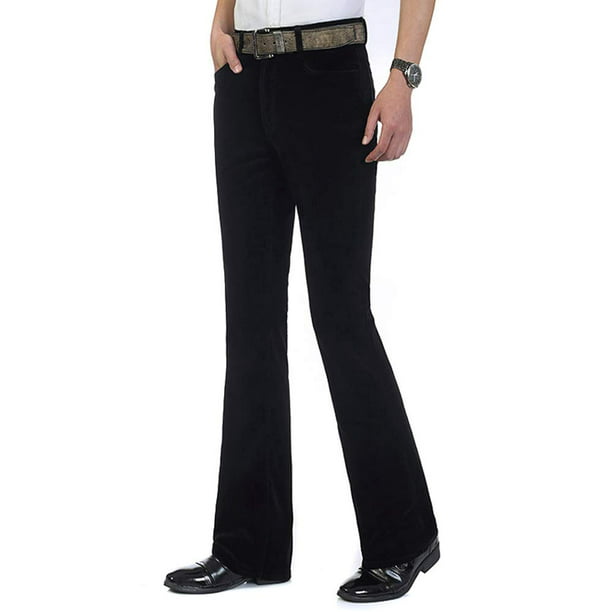 wet huwelijk Vrijgevigheid HAORUN Men Corduroy Bell Bottom Flares Pants Slim Fit 60s 70s Vintage Bootcut  Trousers - Walmart.com
