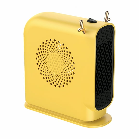 HIBIBUD Small Portable Space Heater for Indoor Use - with 70°Rotating Feature,1500W PTC Electric Heater,Rapid and Safe Heating,Remote Control,1-12 Hr Timer for Bedroom,Office