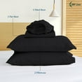 Picture of Sathi Linen 600 Thread Count  100% Cotton 4-Pcs (1-Flat Sheet +1- Fitted Sheet + 2-Pillow Cover ) Sheet set Color Black Solid Size Full Size Deep 15 Inch  Pattern Solid 
