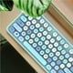 thumbnail image 2 of Teclado de juego USB inalámbrico Color mezclado tecla redonda Panel de plástico teclado de teléfono móvil tapa de llave desmontable teclado Juegos de teclado y mouse para computadora No. 4, 2 of 6