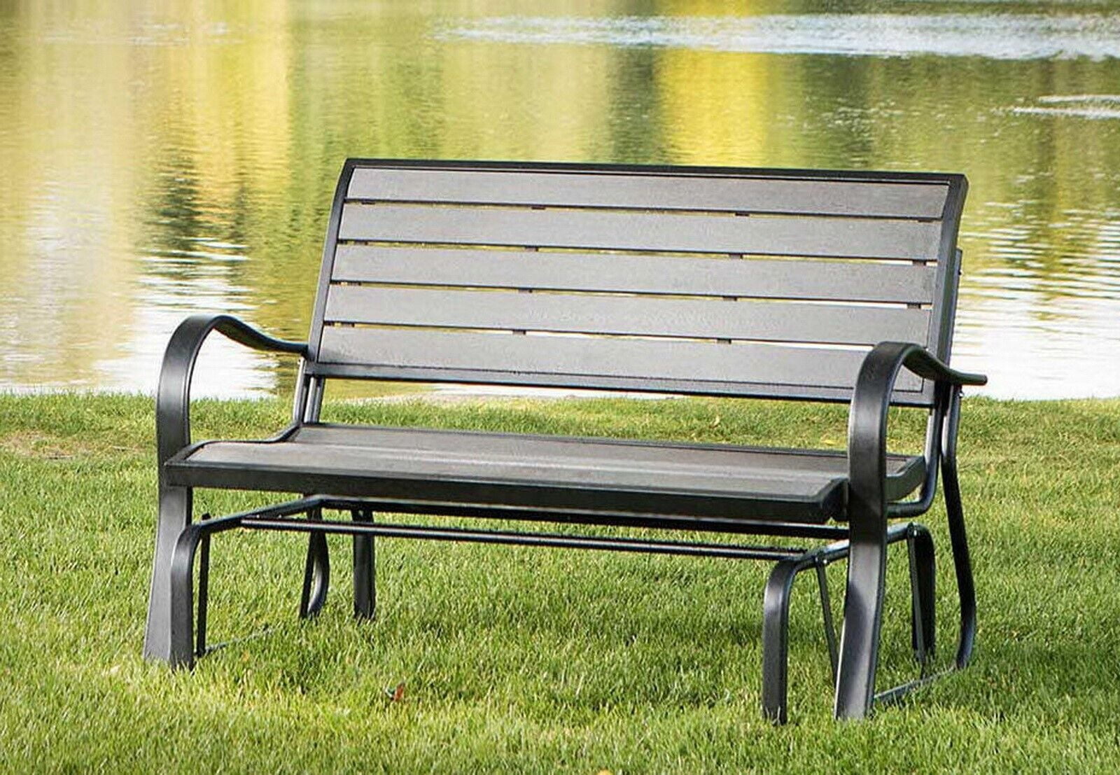 48" Porch Glider Bench Rocking Swing Outdoor Furniture Lifetime Patio