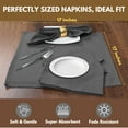 thumbnail image 5 of Native Fab Table Dinner Soft Cotton Reusable Fabric Cloth Napkins, 17x17, Set of 12 - Gray, 5 of 6