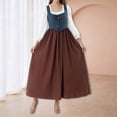 thumbnail image 2 of HNMKIU Halloween Clothes Elegant Attire For Historical Gown Halloween Party Performance Stage Show Lace Up Dress Brown,XL, 2 of 7