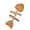 Orange, variant on Catnip Infused Fish Bone Cat Chew Toy Dental Care Teething Toy for Indoor Cats Mixed Flavors Interactive Pet Toy(Green,16x6.5cm)