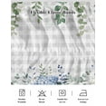 thumbnail image 5 of Blue Flower Wrap Around Bed Skirts for King Bed 16" Drop,Bed Skirt with Adjustable Elastic Belt Dust Ruffle Bed Valance for Bedroom Hotel Grey Plaid Hydrangeas Eucalyptus Leaves Bed Frame Cover, 5 of 7