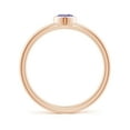 thumbnail image 2 of ANGARA Natural Bezel-Set Solitaire Heart Tanzanite Promise Ring in 14K Rose Gold for Women (Size-4mm) | December Birthstone, Birthday, Anniversary, Jewelry Gift for Women | Natural Tanzanite Ring, 2 of 8