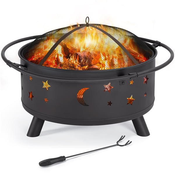 Yaheetech 30 Outdoor Round Fire Pit, How Many Bricks For A 30 Inch Fire Pit