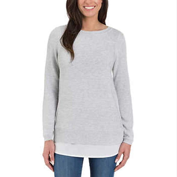 Hilary Radley - Hilary Radley Women's Long Sleeve Two-Fer Sweater ...