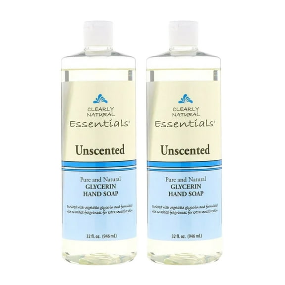 Clearly Natural Liquid Glycerine Unscented Hand Soap 32 oz ( 2 Pack )