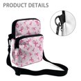 thumbnail image 5 of POLERO Pink Awareness Ribbon Print Portable Satchel Bags, Polyester Crossbody Purse with Pocket Crossbody Bags for Work Travel, 5 of 7