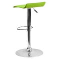 thumbnail image 4 of Flash Furniture Contemporary Green Vinyl Adjustable Height Barstool with Solid Wave Seat and Chrome Base, 4 of 6