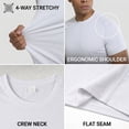 thumbnail image 5 of YUSHOW 3 Pack Mens Athletic Shirts Quick Dry Moisture Wicking Gym Workout T Shirts Crew Neck, US Size M, 5 of 8