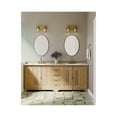 thumbnail image 2 of Calhoun Collection Two-Light Vintage Brass Clear Glass Farmhouse Bath Vanity Light, 2 of 11