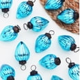 thumbnail image 1 of Adornos navideños IndianShelf vintage de cristal turquesa mercurio, 1 of 9