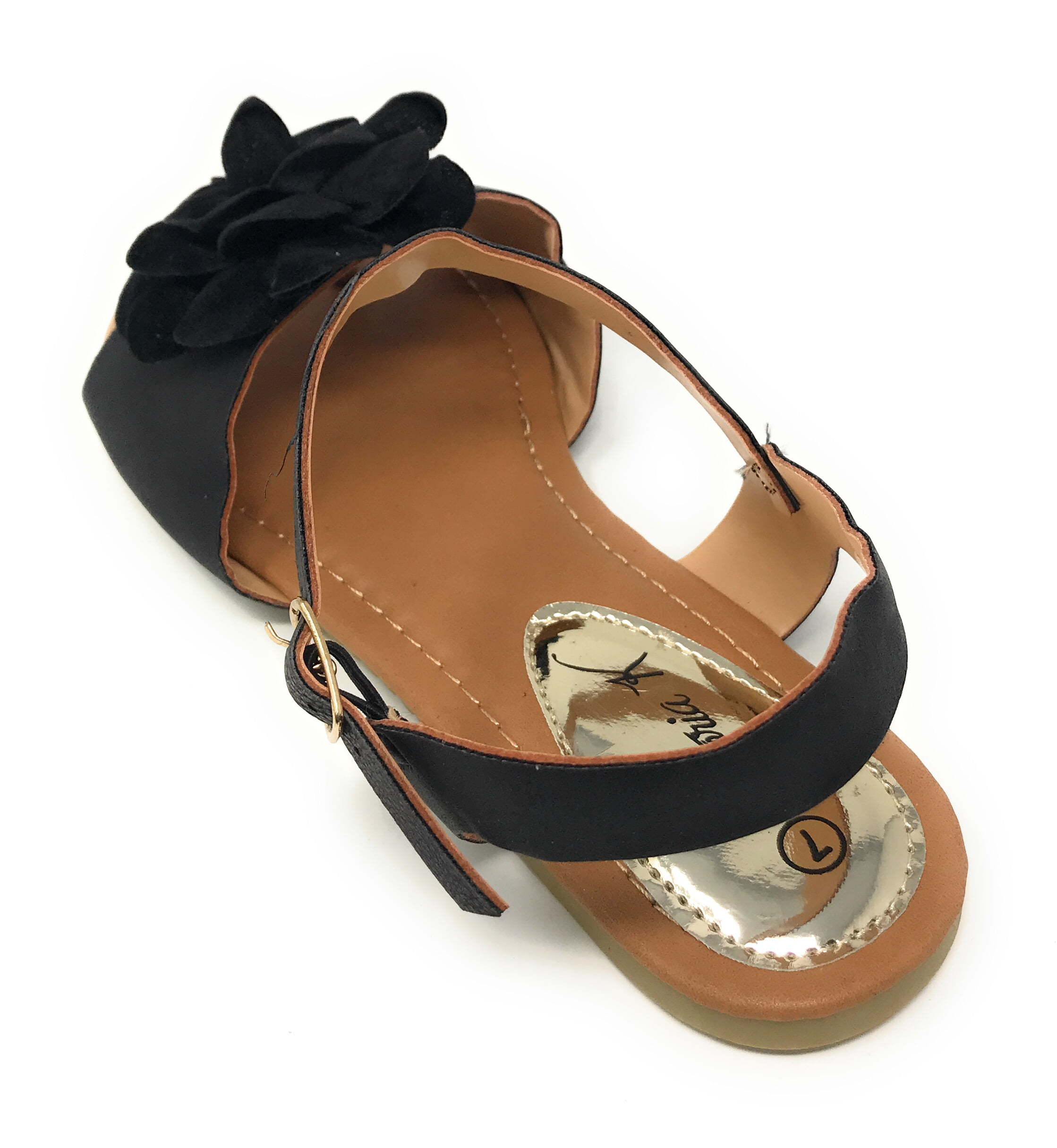 Victoria K Women's Solid Flower Sandals