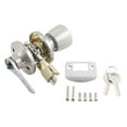 thumbnail image 3 of AP Entry Door Lock 013-235-SS Privacy Knob And Lever Handle Type; Fits Both Standard and Drive-In Latches; Keyed Entry Handle; Fits 2-3/8 Inch or 2-3/4 Inch Backsets; Stainless Steel Finish; Single, 3 of 4