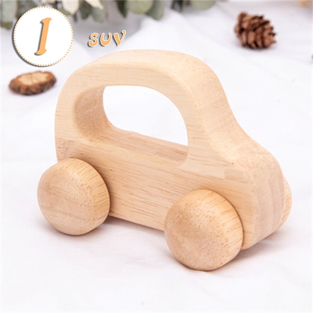 Xihbxyly Oferta Relampago Hagamos Coches de Juguete de Madera Coches de Juguete con Sonajero de Madera Coches de Juguete Ecológicos de Madera