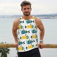 thumbnail image 6 of Gukieu Funny Boats Print Men's Quick Dry Fitness Vest, Round Neck Sleeveless Fitness Bodybuilding Top-X-Large, 6 of 7