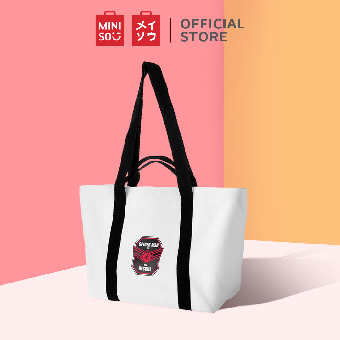 MINISO Black Shoulder Bag Marvel Shoulder Bag Tote Large Capacity Messenger  Bag Black - Price in India
