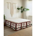 thumbnail image 2 of Christmas Red Bed Skirt and Black Buffalo Plaid Bed Skirts King Size 18 Inch Drop, Wrap Around Dust Ruffle&nbsp;Bedskirt with Adjustable Elastic Belt for Queen Size Beds, 2 of 7