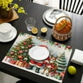 thumbnail image 6 of Christmas Decorative Placemats For Holiday Kitchen Table Decoration, Rustic Elegance With Festive Patterns, Set Of 4 Insulation Mats 11.81"X17.7" Easy To Clean, 6 of 6