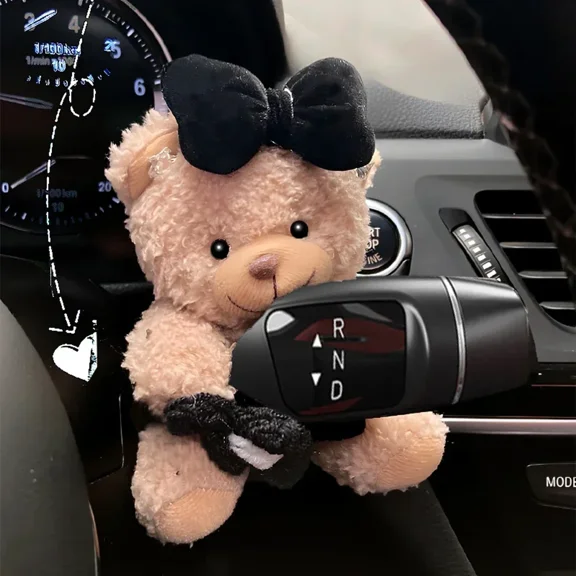 Car Cute Wiper Ornaments Plush Doll Capybara Panda Cat Turn Signal Switch Ornament Car Interior Decoration Accessories