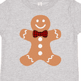 thumbnail image 4 of Inktastic Cute Gingerbread Man with Red Plaid Bowtie Boys or Girls Toddler T-Shirt, 4 of 5