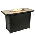 thumbnail image 3 of Teamson Home Outdoor Rectangular Propane Ceramic Gas Fire Pit with Metal Base, 3 of 9