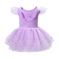 thumbnail image 2 of LYHaoo Girls Dance Dress Ballet Practice Tutu Skirt For Performances And Recitals Autumn Training Wear With Flared Design，Girls Basic Dresses Sizes 7-8 Years Purple, 2 of 5