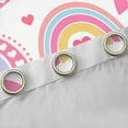 thumbnail image 4 of Homewish Cartoon Rainbow Black Out Curtains for Preppy Children Kids,Love Heart Print Curtains Pack of 2 (42x63 Each),Dreamy Princess Bedroom Curtains,Microfiber Bedroom Decor, 4 of 6