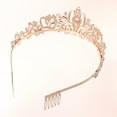 thumbnail image 6 of 1 Set Birthday Tiara Crown Kit Rose Gold Tone Birthday Party Queen Tiara Headbands for Girl Women, 6 of 8
