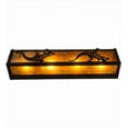 thumbnail image 3 of Meyda Lighting 24'W Gecko Vanity Light, Timeless Bronze/Amber Mica - 14333, 3 of 7