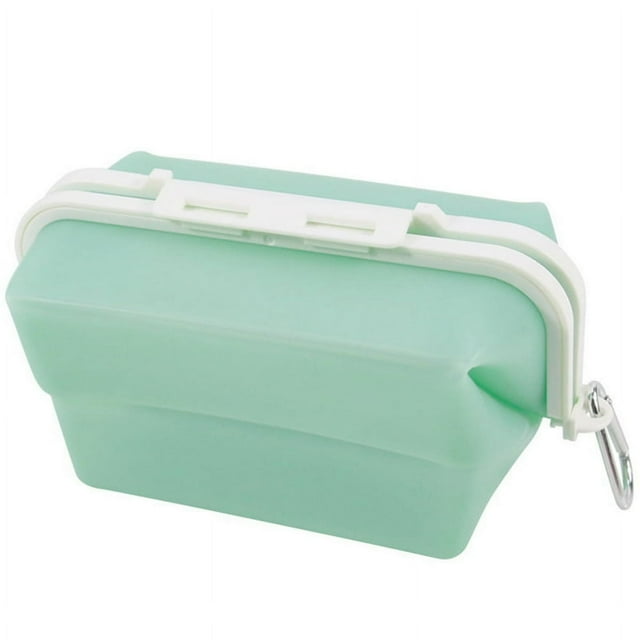 Sac de Rangement Alimentaire en Silicone de Qualité Alimentaire Réutilisable Pliable pour Déjeuner Bento Congélateur Micro-Ondes Lave-Vaisselle Blanc - Blanc