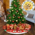 thumbnail image 4 of Btomtd 24" Santa Claus and Snowflake Christmas Tree Skirt for Tree Bottom Decoration Velvet Embellished Holiday Tree Skirt Mat for Merry Chirstmas Party Decor, C, 4 of 5
