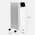 thumbnail image 6 of VINGLI Oil Filled Radiator Heater w/Remote & APP Control, 1500W Portable Space Heater with Adjustable Thermostat, 24H Timer, Tip-Over & Overheat Protection for Indoor Use,  Bedroom Office, White, 6 of 7