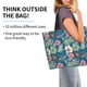 thumbnail image 2 of Balery Colorful Flowers Bolsa Tote Estilo Estético con Cremalleras, Bolsa de Hombro, Bolsa de Compras Grande y Plegable, 2 of 8