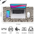 thumbnail image 5 of Long Mouse Pads for Desk,Black and Tan Leopard Print Desk Mats on Top Of Desks, Desk Mouse Pad Extra Large with 3mm Non-Slip Base and Stitched Edge for Gaming,Office,Work,Home 31.5"x15.7", 5 of 6