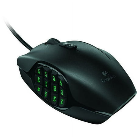 Logitech - G600 MMO Wired Optical Gaming Mouse - Black